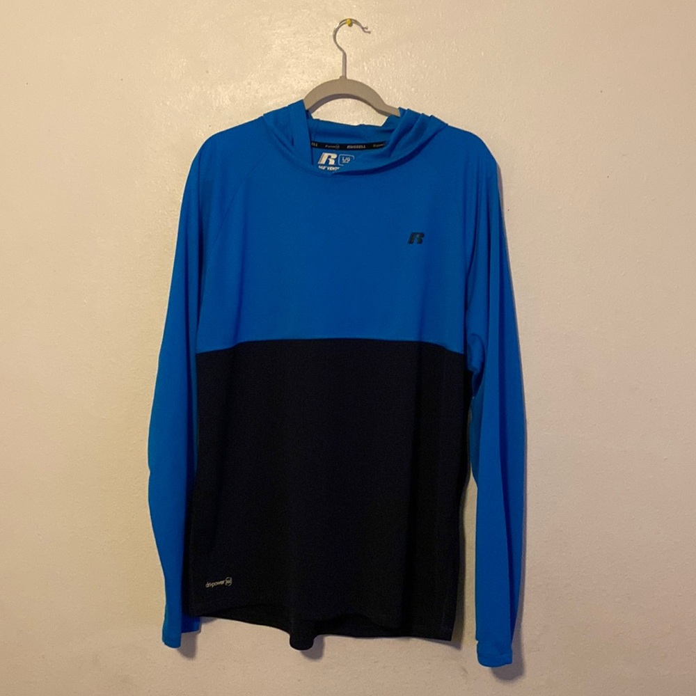 Russell 360 Ventilation Two tone hooded long sleeve (Large) (Men)